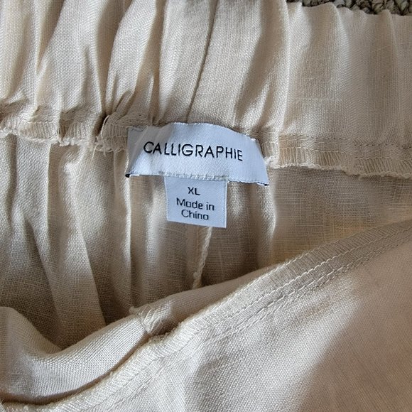 NWT Calligraphie Linen Pants Size XL - Picture 4 of 8